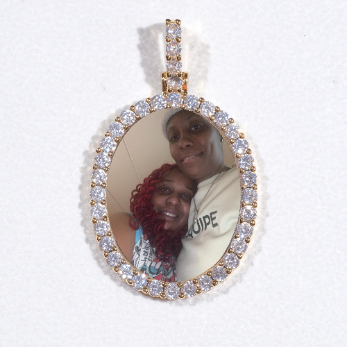 3D Oval Custom Picture Pendant