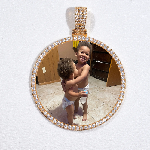 MEDIUM 3D CIRCLE CUSTOM PICTURE PENDANT