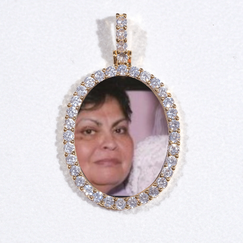 3D Oval Custom Picture Pendant