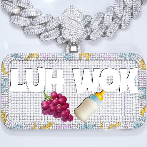 CUSTOM LETTER NECKLACE 3D COLORFUL SQUARE