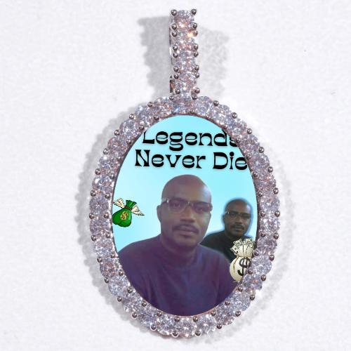Large 3D Oval Custom Picture Pendant
