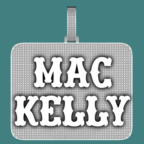 CUSTOM LETTER NECKLACE 3D BIG SQUARE