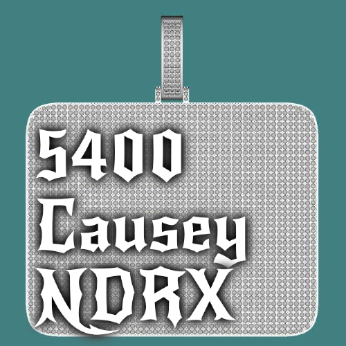 CUSTOM LETTER NECKLACE 3D BIG SQUARE