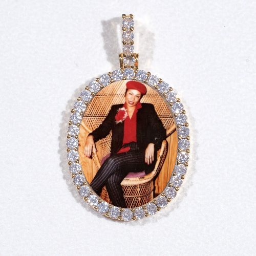 3D Oval Custom Picture Pendant