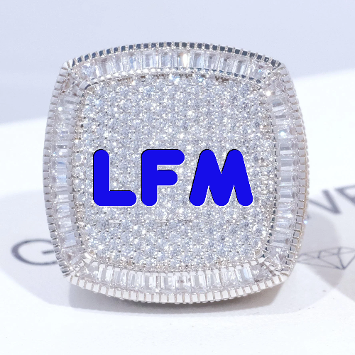 CUSTOM LETTER 3D ICED RING