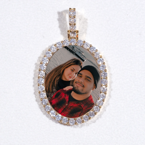 3D Oval Custom Picture Pendant