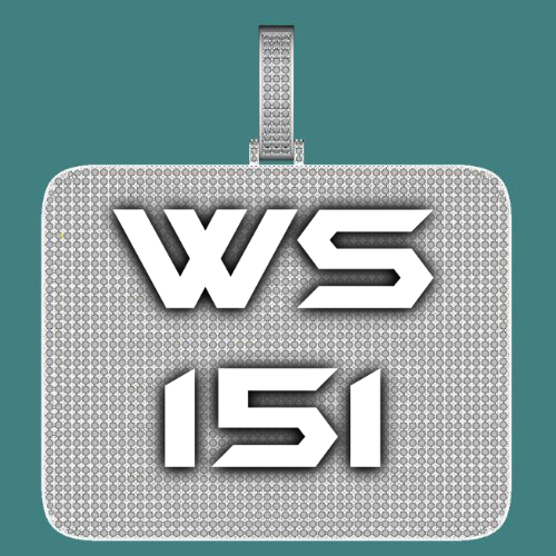 CUSTOM LETTER NECKLACE 3D BIG SQUARE