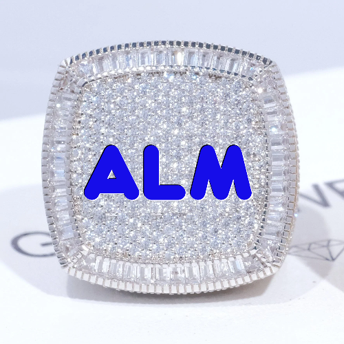 CUSTOM LETTER 3D ICED RING