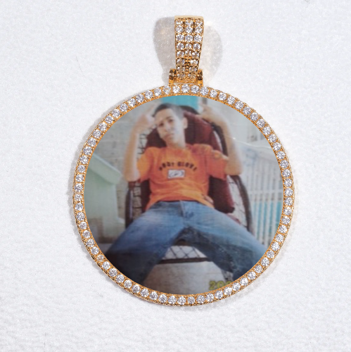 MEDIUM 3D CIRCLE CUSTOM PICTURE PENDANT