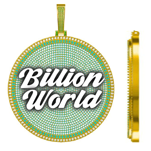 CUSTOM LETTER NECKLACE 3D BIG DISC