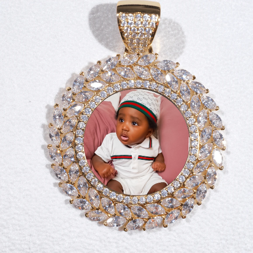 Large 3D Wheat Ear Custom Picture Pendant