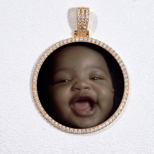 MEDIUM 3D CIRCLE CUSTOM PICTURE PENDANT