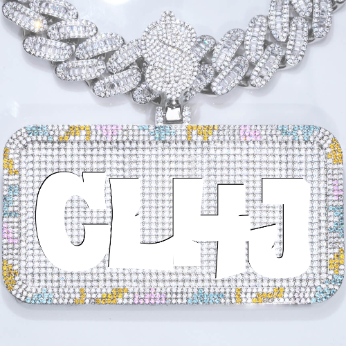 CUSTOM LETTER NECKLACE 3D COLORFUL SQUARE