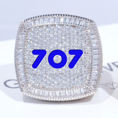 CUSTOM LETTER 3D ICED RING