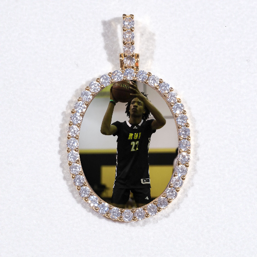 3D Oval Custom Picture Pendant