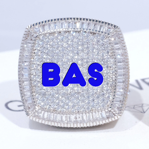 CUSTOM LETTER 3D ICED RING