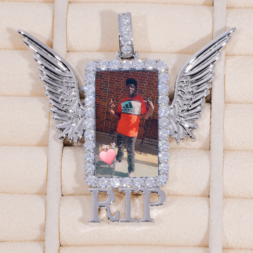 RIP WING 3D CUSTOM PICTURE PENDANT