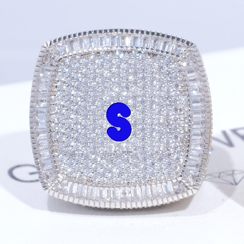 CUSTOM LETTER 3D ICED RING