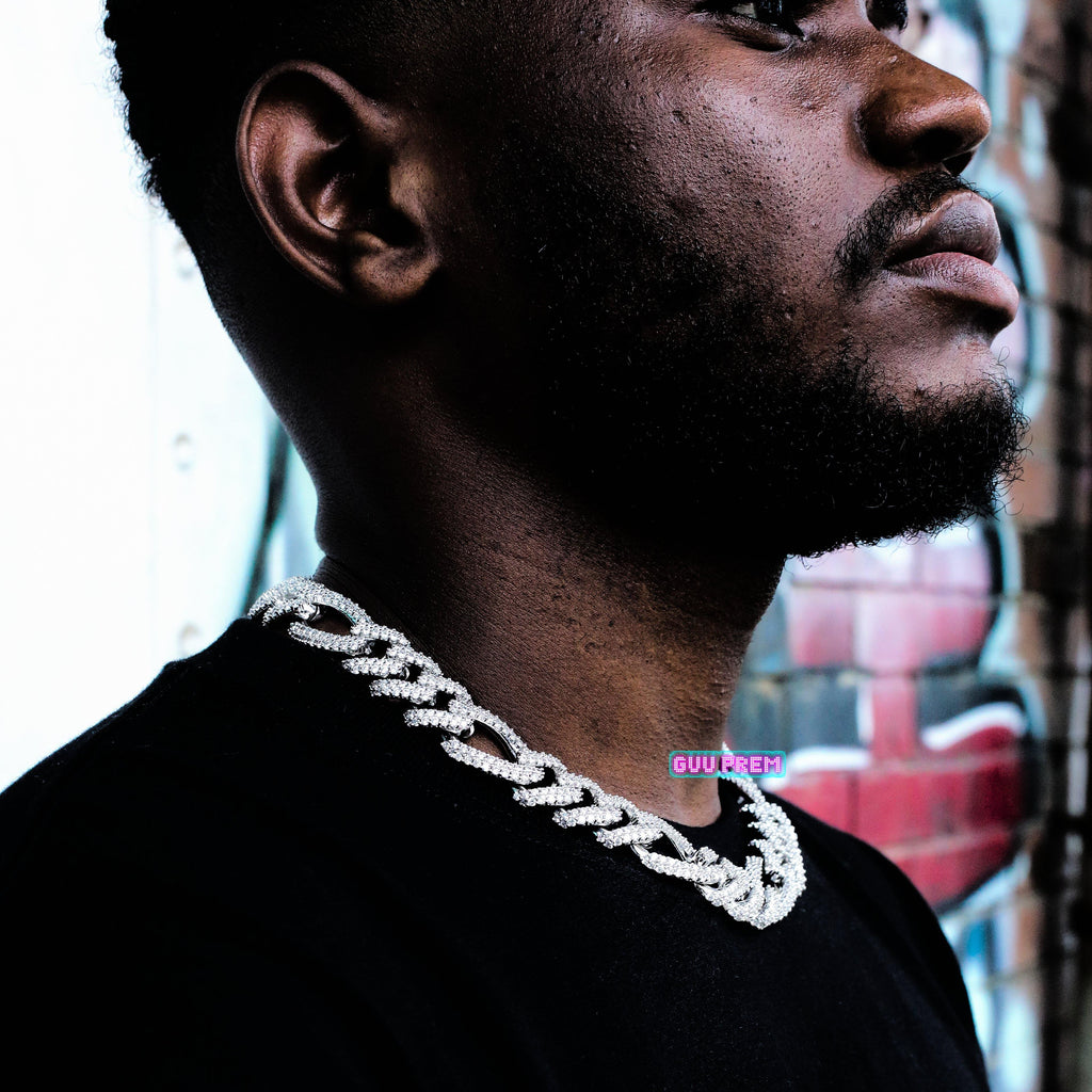 19mm Iced Figaro Chain - The GUU Shop