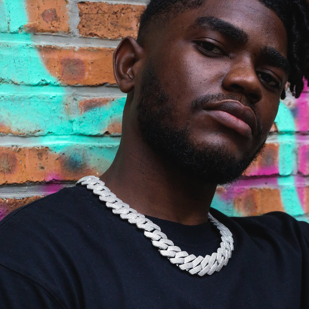 19mm Iced Prong Cuban Chain - The GUU Shop