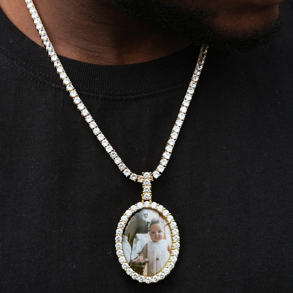 Large 3D Oval Custom Picture Pendant - The GUU Shop