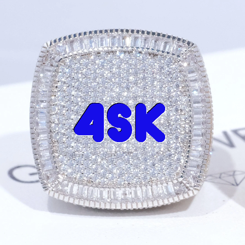 CUSTOM LETTER 3D ICED RING