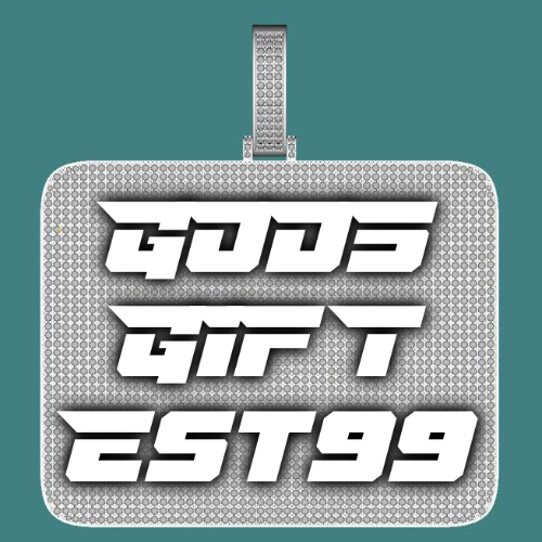 CUSTOM LETTER NECKLACE 3D BIG SQUARE