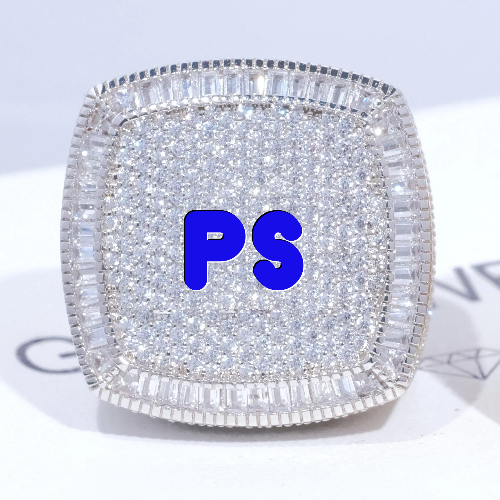 CUSTOM LETTER 3D ICED RING