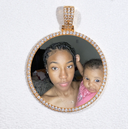 MEDIUM 3D CIRCLE CUSTOM PICTURE PENDANT