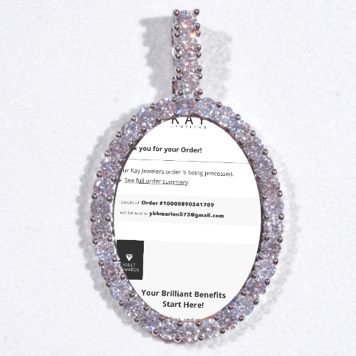 Large 3D Oval Custom Picture Pendant