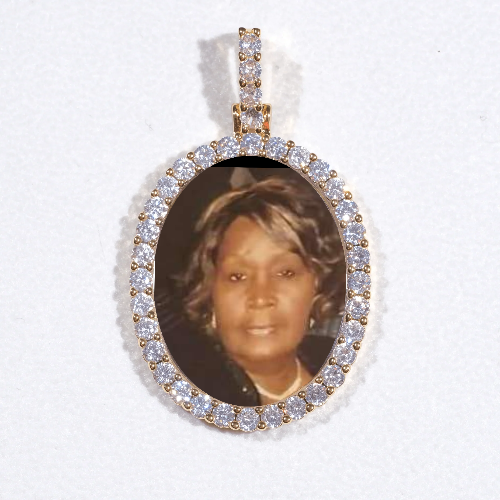 3D Oval Custom Picture Pendant