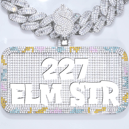 CUSTOM LETTER NECKLACE 3D COLORFUL SQUARE