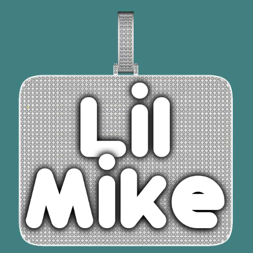 CUSTOM LETTER NECKLACE 3D BIG SQUARE