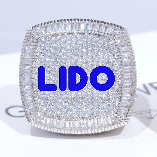CUSTOM LETTER 3D ICED RING