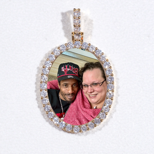 3D Oval Custom Picture Pendant
