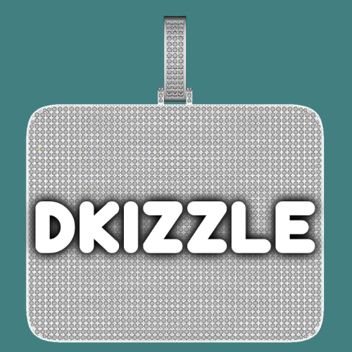 CUSTOM LETTER NECKLACE 3D BIG SQUARE
