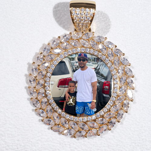 Large 3D Wheat Ear Custom Picture Pendant