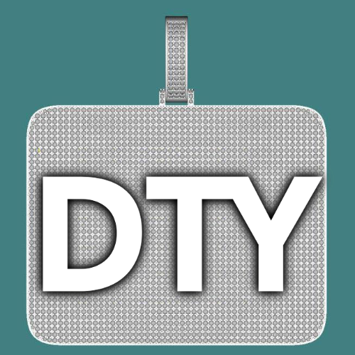 CUSTOM LETTER NECKLACE 3D BIG SQUARE