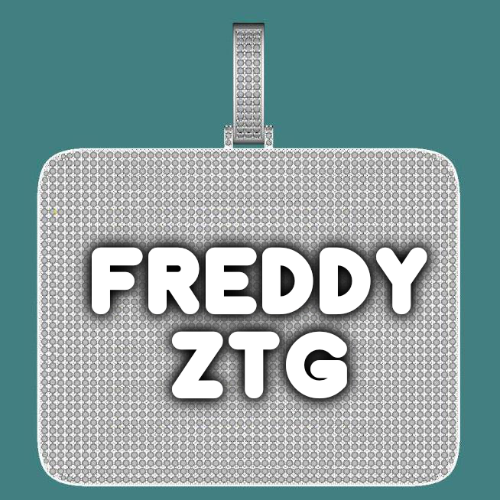 CUSTOM LETTER NECKLACE 3D BIG SQUARE