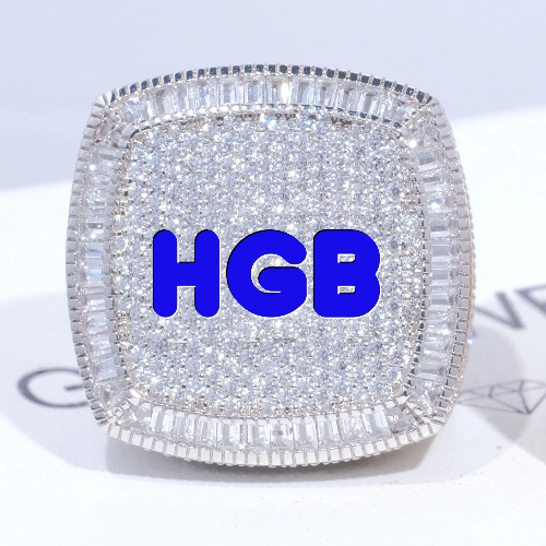 CUSTOM LETTER 3D ICED RING