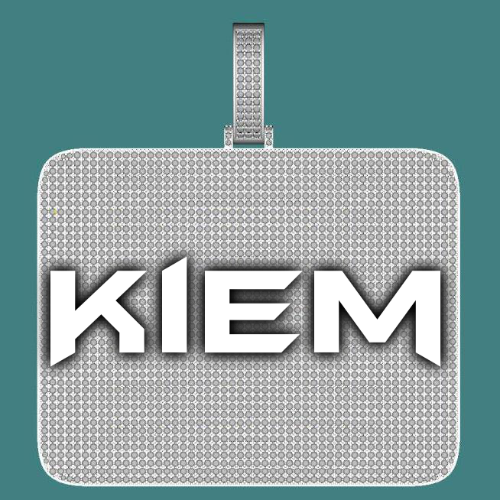 CUSTOM LETTER NECKLACE 3D BIG SQUARE