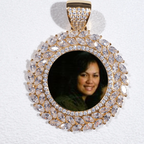 Large 3D Wheat Ear Custom Picture Pendant