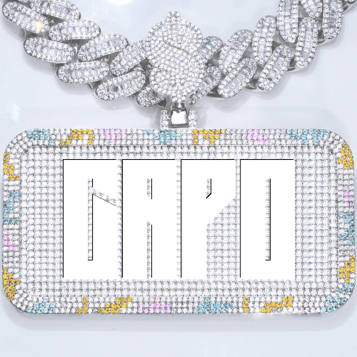 CUSTOM LETTER NECKLACE 3D COLORFUL SQUARE