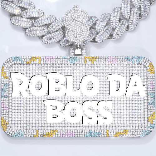 CUSTOM LETTER NECKLACE 3D COLORFUL SQUARE