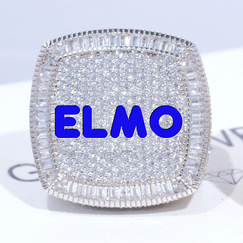 CUSTOM LETTER 3D ICED RING