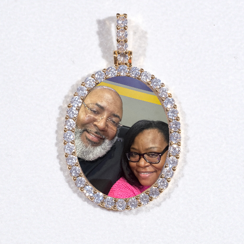 3D Oval Custom Picture Pendant