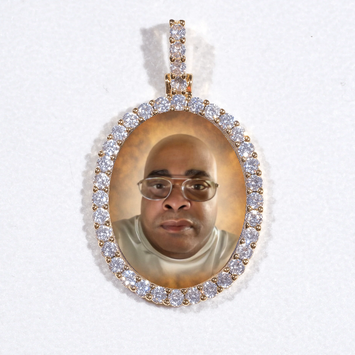 3D Oval Custom Picture Pendant