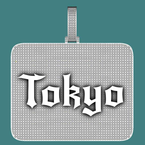 CUSTOM LETTER NECKLACE 3D BIG SQUARE
