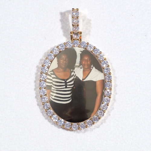 3D Oval Custom Picture Pendant