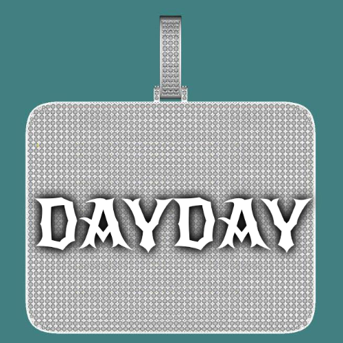 CUSTOM LETTER NECKLACE 3D BIG SQUARE